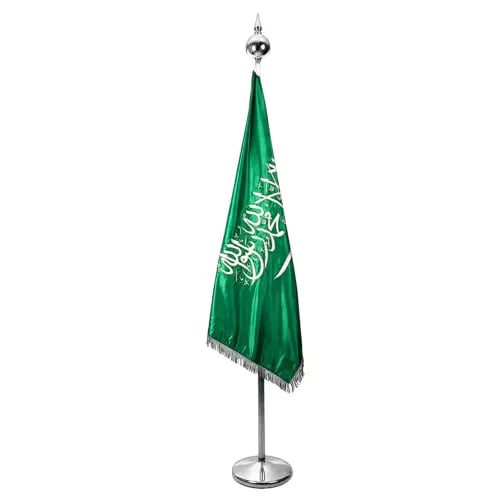 علم السعودية شريط فضي 180*120 سم