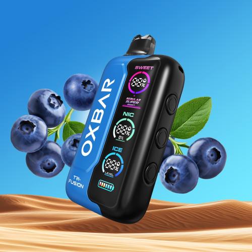سحبة أوكس بار تي ار اي فيوجن 40K سحبة توت ازرق OXBAR TRI-FUSION 40K PUFFS BLUEBERRY