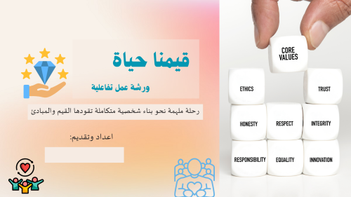 القيم الأربعة التعاون العزيمه الامانه الانضباط للط...