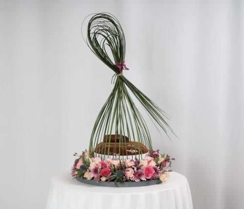 كيك مع تنسيق القفص