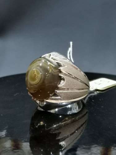 خاتم الفضة بحجر عقيق سليماني هندي بصياغة الأستاذ ا...