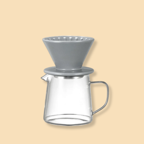 طقم تقطير 2 أكواب رمادي – Drip Set 01 2Cups Grey