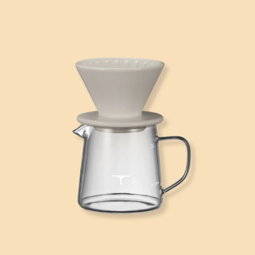 طقم تقطير 2 أكواب أبيض – Drip Set 01 2Cups White