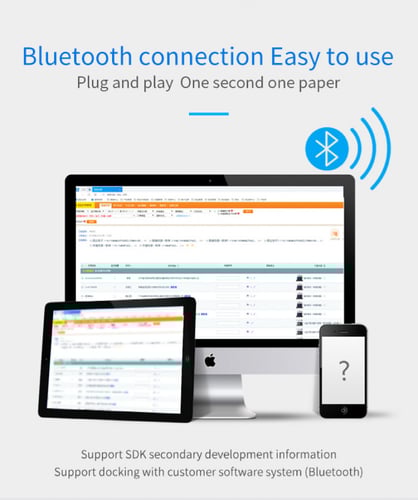 طابعة استكرات مع خاصية البلتوث طباعه حرارية احجام...
