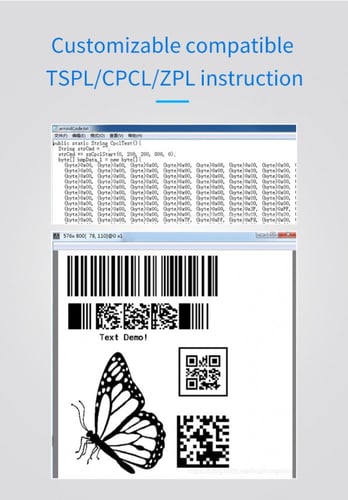 طابعة استكرات مع خاصية البلتوث طباعه حرارية احجام...
