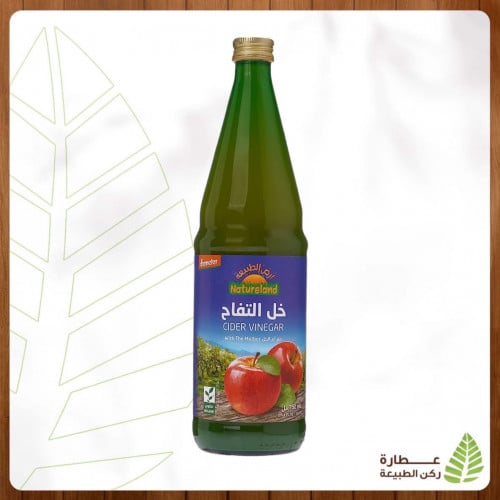 خل التفاح غير مفلتر 750مل عضوي - أرض الطبيعة