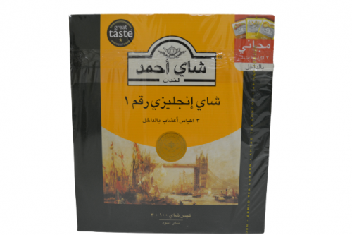 شاي احمد انجليزي رقم1 100+3 اكياس