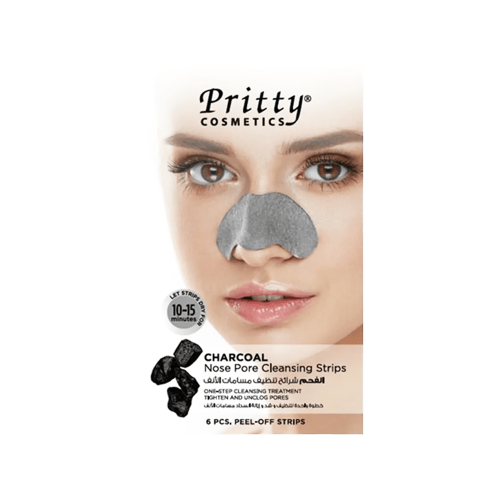 بريتي لصقات تنظيف الانف 6 حبات بالفحم-PRITTY NOSE...