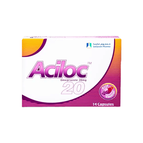 اسيلوك 20 مجم 14 كبسولات لعلاج الحموضة-ACILOC 20 M...
