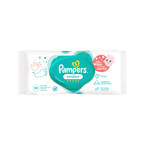 بامبرز مناديل مبللة للاطفال سنستيف 56 حبة-PAMPERS...