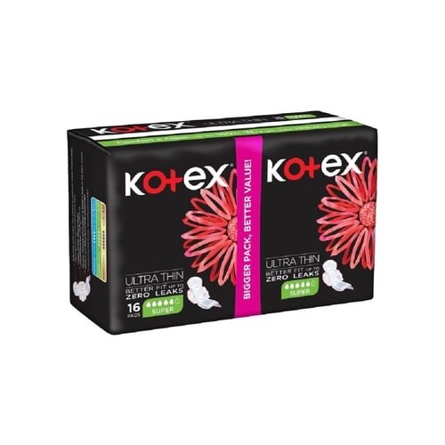 كوتيكس الترا رفيعة سوبر 16 حبة-KOTEX NATURAL ULTRA...