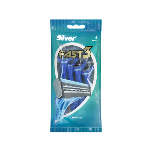 سيلفر فاست 3 شفرات حلاقة 4 حبات-SILVER FAST3 4 RAZ...