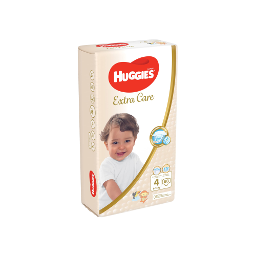 هجيز اكسترا كير حفائض للأطفال مقاس 4 / 68 حبة-HUGG...