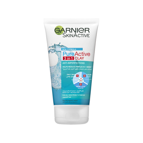 غارنييه بيور اكتيف 3 في 1غسول للوجه 50 مل-GARNIER...