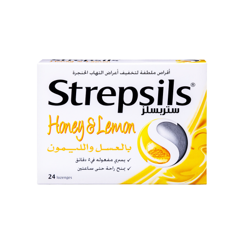 سيتريبسيلزعسل وليمون مصاص للحلق 24 حبة-STREPSILS H...