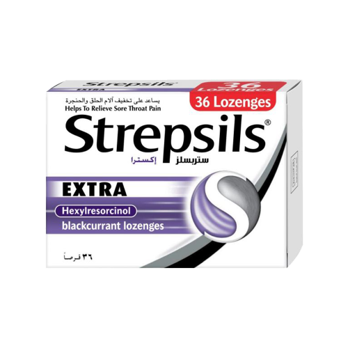 ستريبسيلز اكسترا مصاص للحلق 36 حبة-STREPSILS EXTRA...