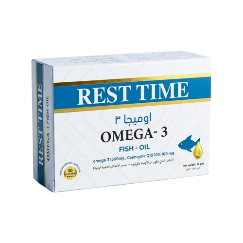 ريست تايم زيت السمك أوميجا 3 - 30 قرص REST TIME OM...