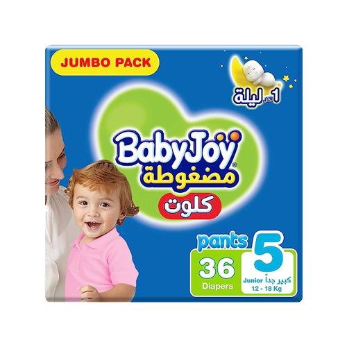 بيبي جوي رقم5 36 حفاض-BABYJOY CLOTTE NO-5 36''