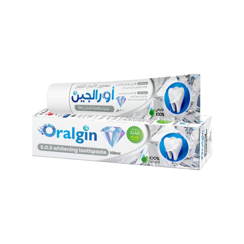 معجون أسنان أورالجين إس أو إس المبيض 100 مل-ORALGI...