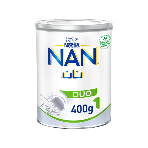 نان ديو حليب الأطفال رقم 1 - 400 جم-NAN DUO 1 400G...