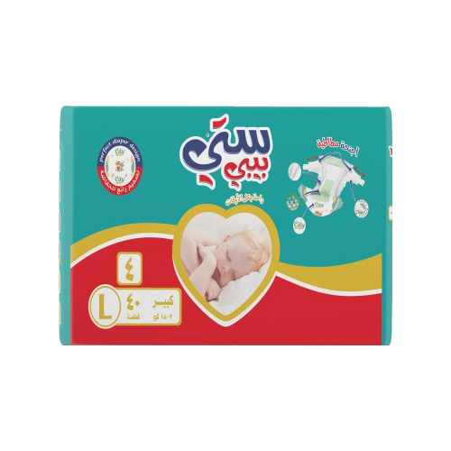 سيتي بيبي حفاضات رقم 4 كبير 40 قطعة-CITY BABY NO-4...