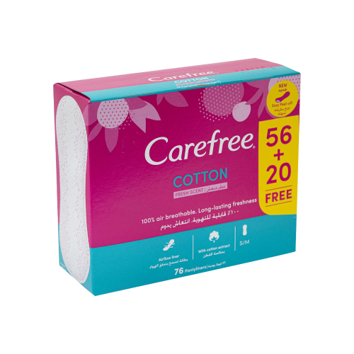 كيرفري قطن فريش 76 حبة-CAREFREE COTTON FRESH 76