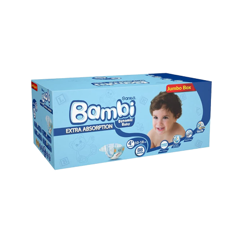 بامبي جامبو حفاضات أطفال رقم 4+ 88 حبة-BAMBI JUMBO...