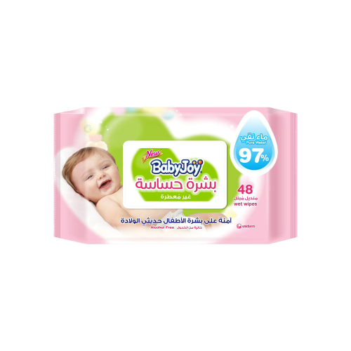 بيبي جوي مناديل عناية 48 منديل-BABYJOY SENSITIVE B...