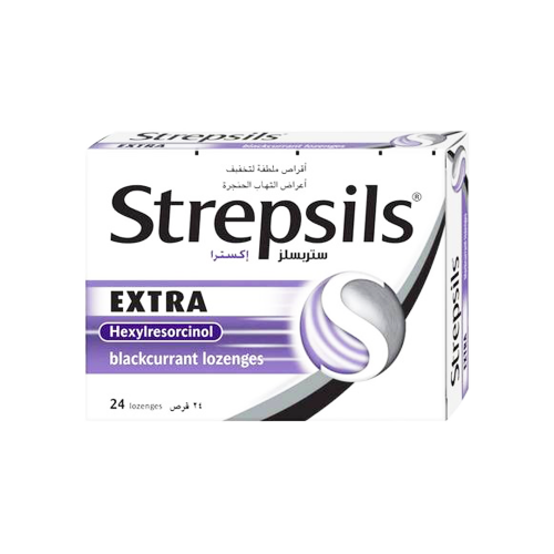 ستريبسيلز اكسترا 24 حبة مطهر للحلق-STREPSILS EXTRA...