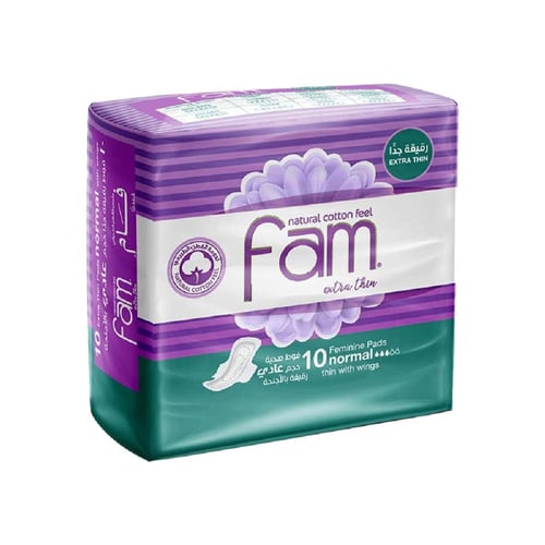 فام فوط صحية نسائية 10 حبات - عادي-FAM NORMAL 10''