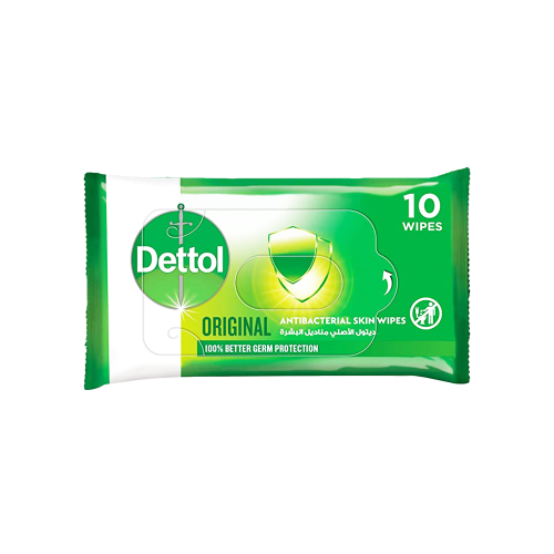 ديتول مناديل 10-طبيعي-DETTOL WIPES 10'' (ORIGINAL)