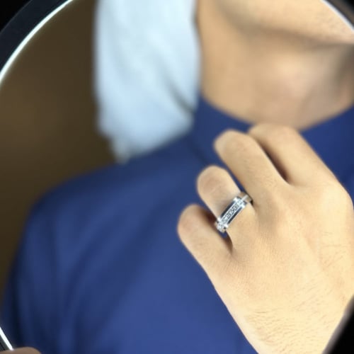 دبله فضي كريستال