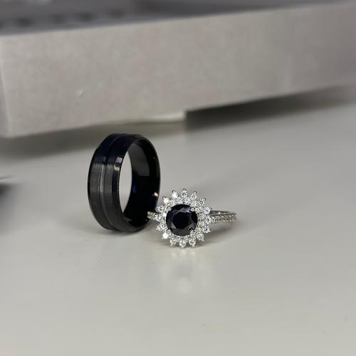 دبلة رجالي معدن اسود