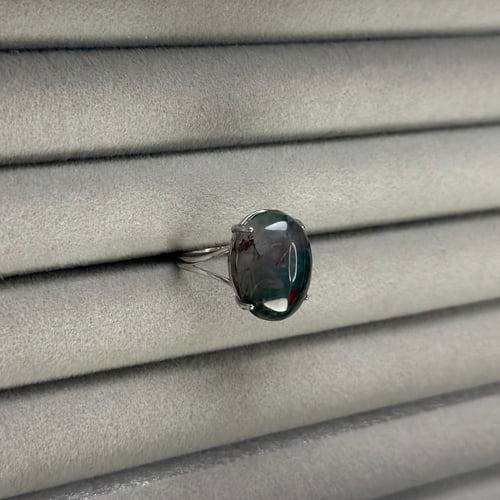 خاتم رجالي مطلي فضه بيضاوي