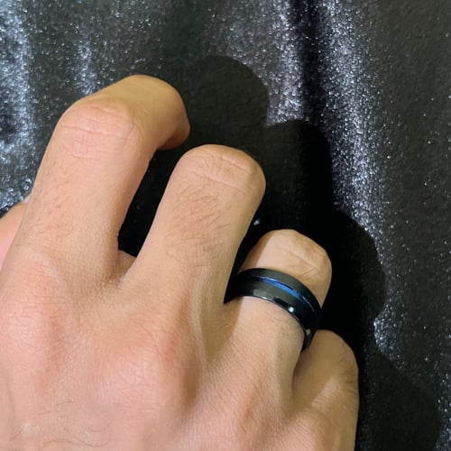 خاتم دبلة ازرق رجالي فقط