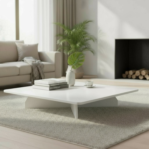 طاولة خشب أرضية مربعة 80X80 سم