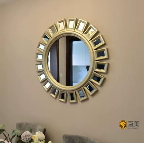 مرايا ديكور ذهبي 80x80 سم