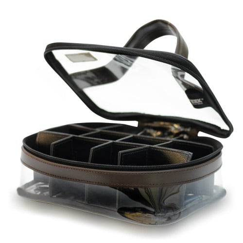 حافظة شفاف ملون سعة 12 بيالة