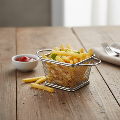 شبك بطاطس استيل فضي
