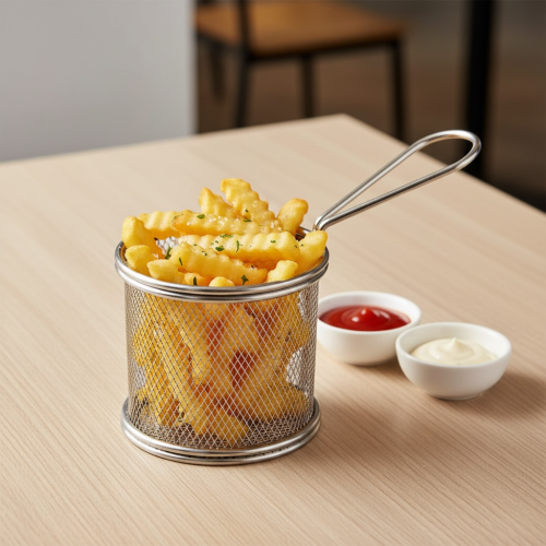 شبك بطاطس استيل فضي