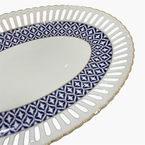 صحن تقديم بيضاوي بورسلان فاخر