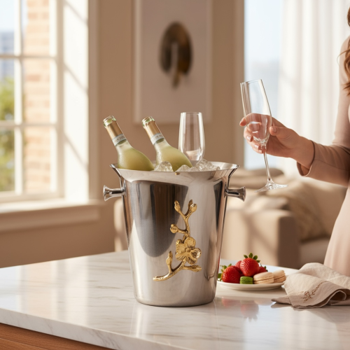 وعاء ثلج استيل