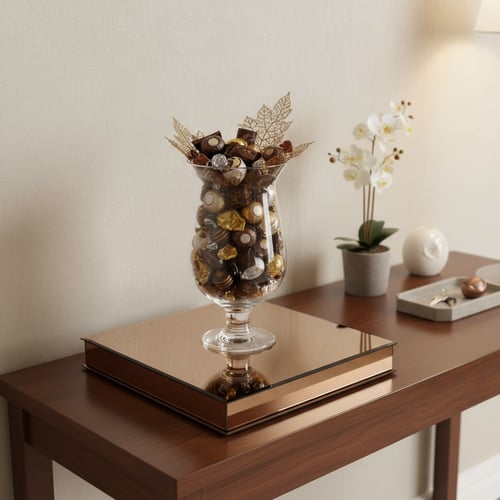 قاعدة مرايا للتقديمات فاخرة 40*40 سم