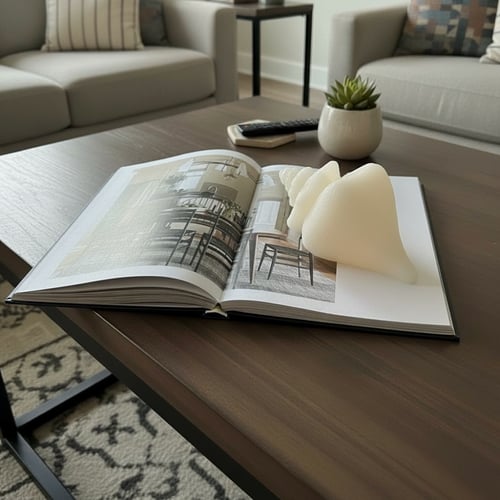 شمعة ديكور بشكل صدفة بحرية بإضاءة تعمل بالبطارية