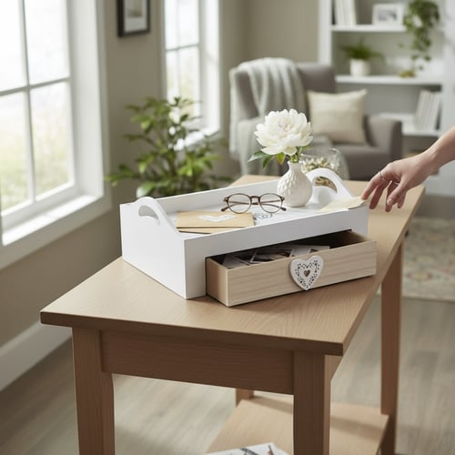 صينية تقديم خشب بدرج