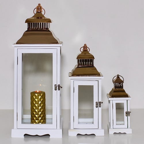 فانوس مربع خشبي