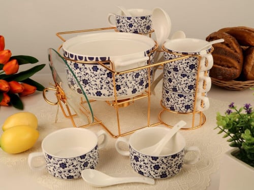 طقم شوربة بنقشة مغربي