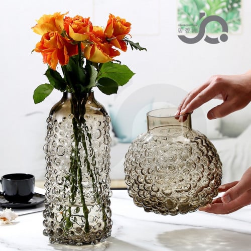 فازة ورد زجاج