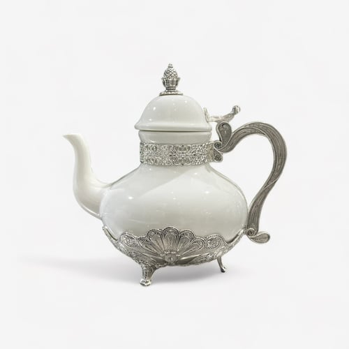 ابريق سراميك فضي