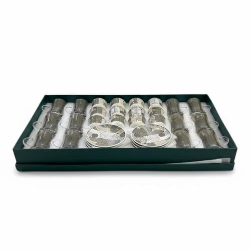 طقم بيالات وفناجيل زجاج 36 قطعة لـ ١٢ شخص